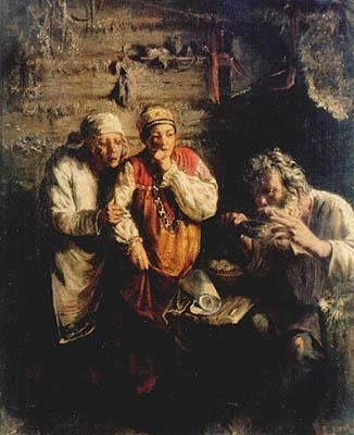 俄羅斯人治愈者在巫師處鄉(xiāng)村治療師1860年.jpg
